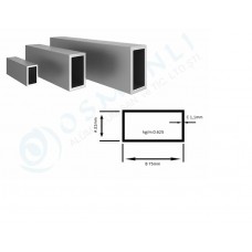 Alüminyum Kutu Profil 32mm X 75mm Et Kalınlık 1.1mm